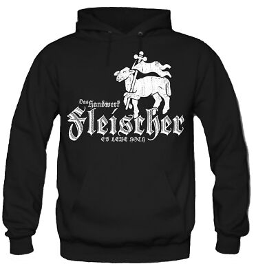 Fleischer Kapuzenpullover | Bau | Messer | Zunft | Handwerker | Maurer | M1 |