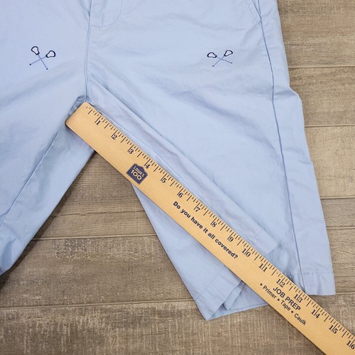 Vineyard Vines Shorts Boys 18 Blue Embroidered Lacrosse Casual Preppy Cotton - Picture 11 of 12