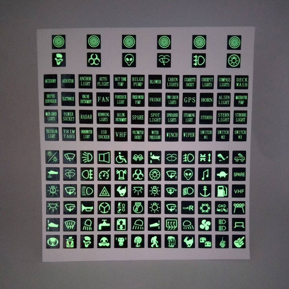 Car Boat Truck Rocker Switch Label Decal Circuit Panel Sticker Auto Accessories