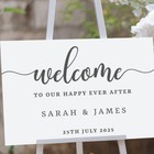 Personalised Wedding Sign Happy Ever After Design Wedding Reception Sign BMWS182