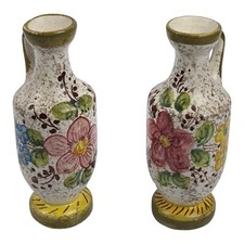 DERUTA coppia due BROCCA IN PORCELLANA CERAMICA POTTERY MAIOLICA MADE IN ITALY