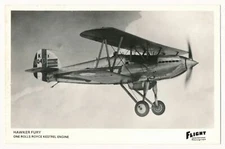 Hawker Fury - British Biplane Fighter Aircraft, Royal Air Force RPPC