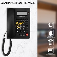 Large Button Landline Corded Phone Home Office Desk Telephones Caller ID Redial