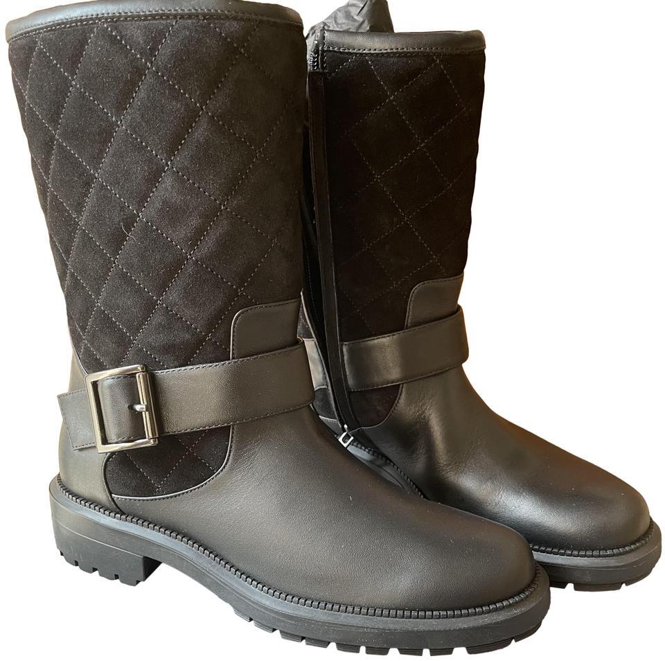 Aquatalia Lina Boot New$525 AQUATALIA LILA Black Leather Quilted