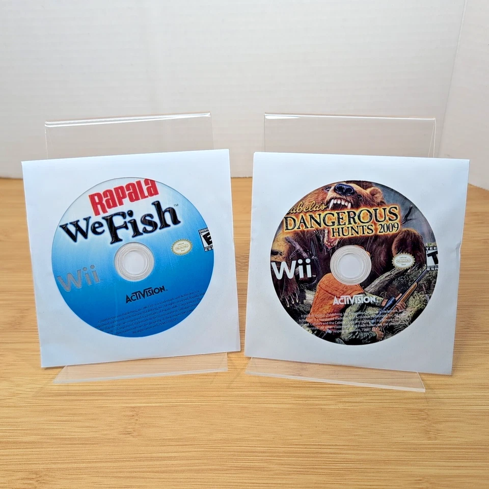 Cabela's Dangerous Hunts 2009 & Rapala We Fish Nintendo Wii Discs Only Tested  - Image 2 of 2