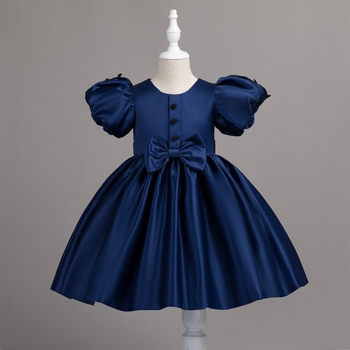 Girls Baby~Tutu Party Dress Bowknot Short Puff Sleeves Wedding Banquet Prom - Picture 23 of 40
