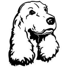 Vinyl Decal for Window  - Cocker Spaniel (May Personalize w/ Name)