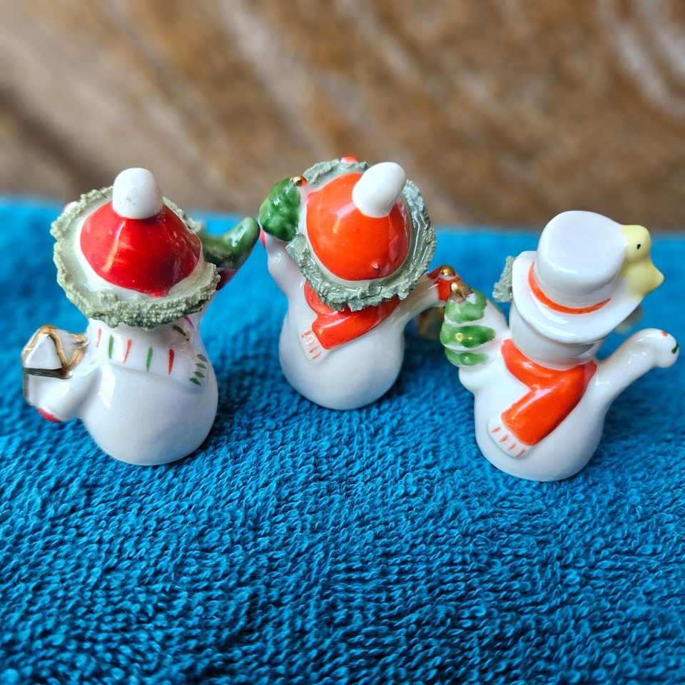 Vintage Mini 2" Snowman ( Masterware Bone China) Christmas Figurines