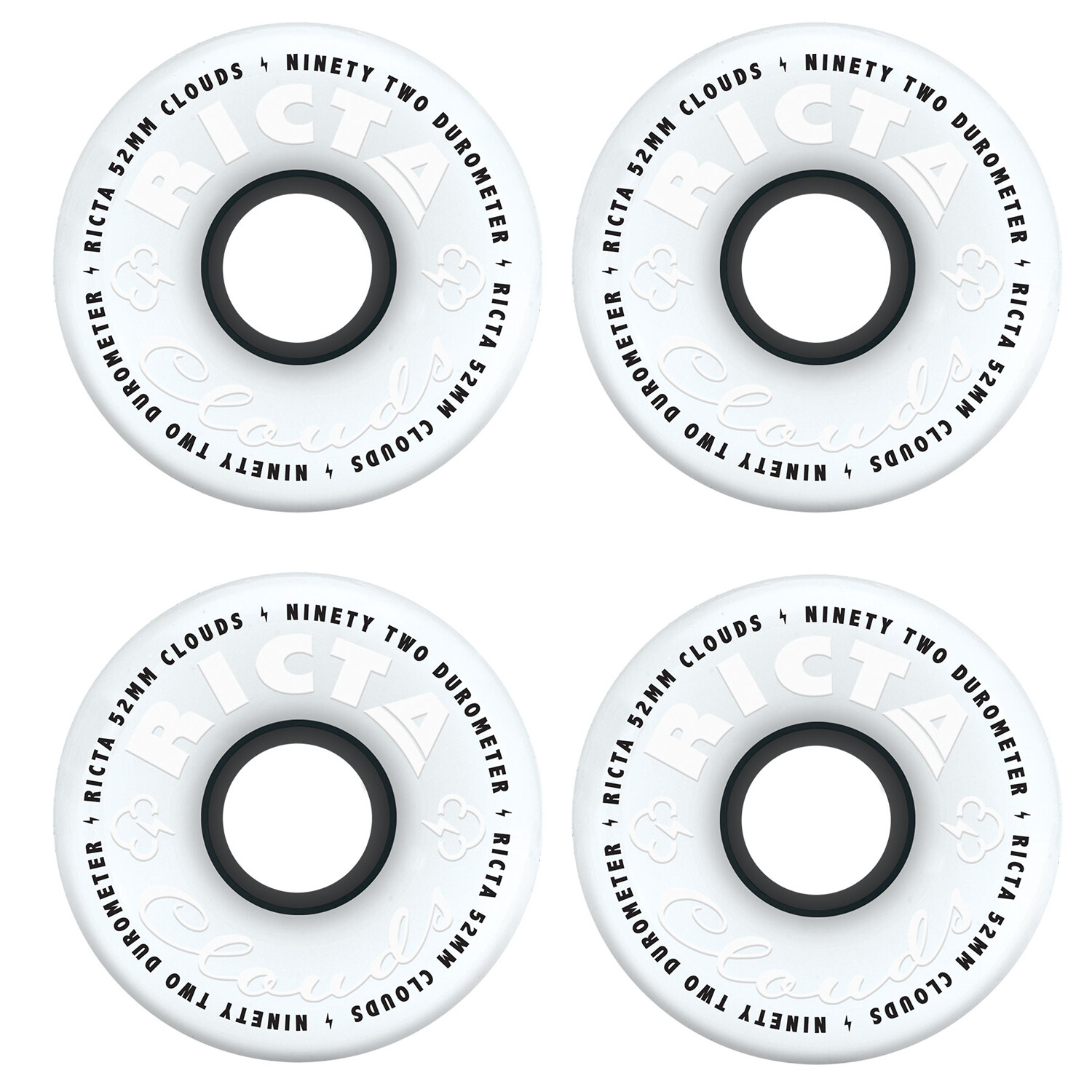 Ricta Clouds Skateboard Cruiser Wheels with Hybrid Ceramic Bearings