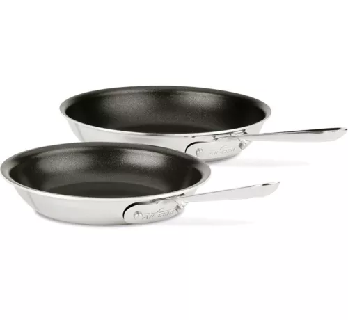All-Clad D3 3-Ply Stainless Steel Non Stick Fry Pan Set 2 Piece 8" & 10" Inch