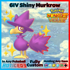 MURKROW ✨SHINY✨/NonShiny 6IV Pokemon SCARLET and VIOLET Competitive VGC 23 EVs