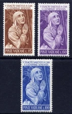 VATICAN Sc#335-7 1962 St. Catherine of Siena MNH