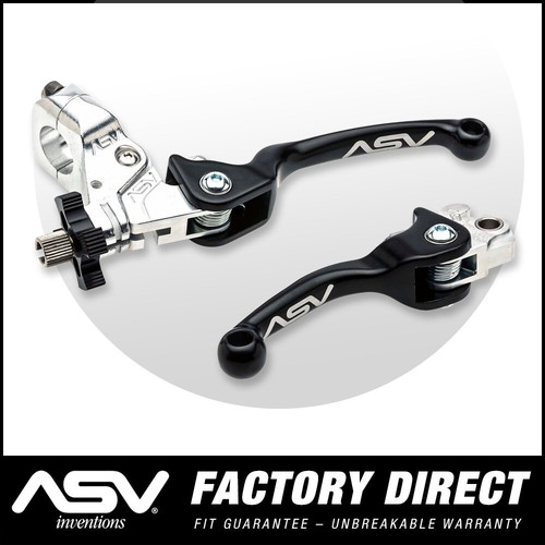 ASV F2 PAIR PACK Brake & Clutch Levers Honda CRF250R (07-09) /450R (07-08) Black - Imagen 1 de 10