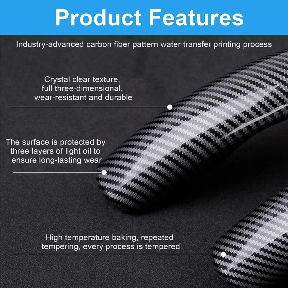 Cubierta de volante de coche de fibra de carbono para Chevrolet Silverado 1500 2500HD 3500HD Foto 4 de 4