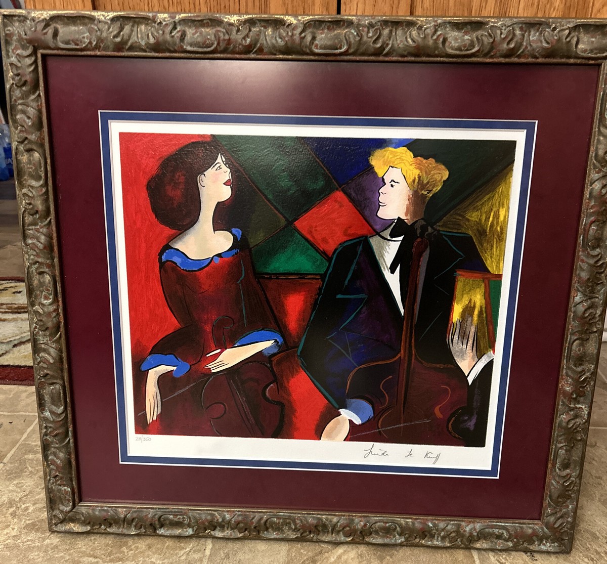 LINDA LE KINFF Ltd Edition 28/350 Embellished Serigraph on