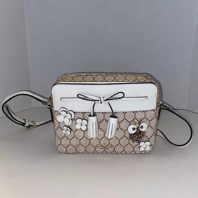 Kate Spade Hayes Bee Embellished Camera Bag Natural WKRU5876