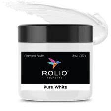 Rolio Pigment Paste for Epoxy Resin - Pure White, 2oz Jar