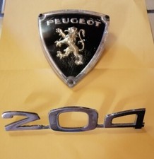 Sigle, monogramme, emblème, logo ancien Peugeot 204