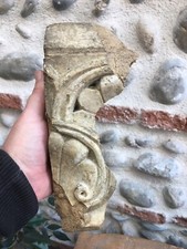 Pezzo Terra Cotta XVIII Meridionale West Francia Decorazione Frontone Architectu