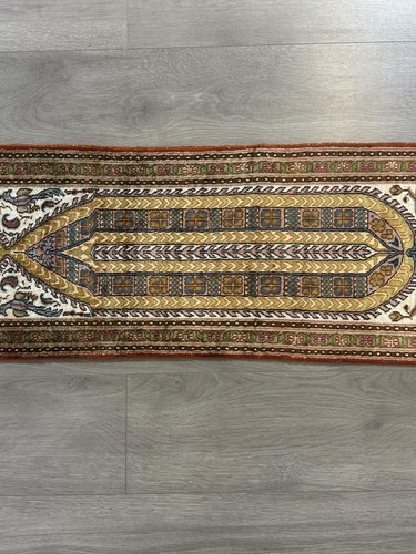 Kashmir Seide Perserteppich GEREINIGT / WASHED 126 cm x 38 cm G0032 - Bild 8 von 16