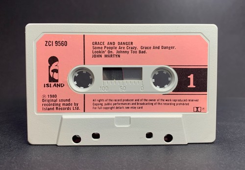 John Martyn GRACE & DANGER Cassette ZCI 9560 **FACTORY SAMPLE** NEAR MINT 1980 - Picture 6 of 9