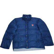Fjallraven Down Puffer Jacket Xl Blue Lined Womens Insulated Full Zip Coat