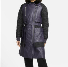 Jordan Women's Classics 2.0 Trench Coat Dj2712-540 Purple/black/silver Sz Small