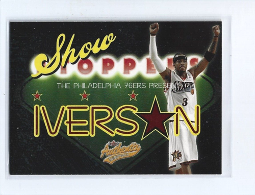 Allen Iverson Philadelphia 76ers 2004-05 Fleer Authentix Showstoppers #10 - 第 1/2 張圖片