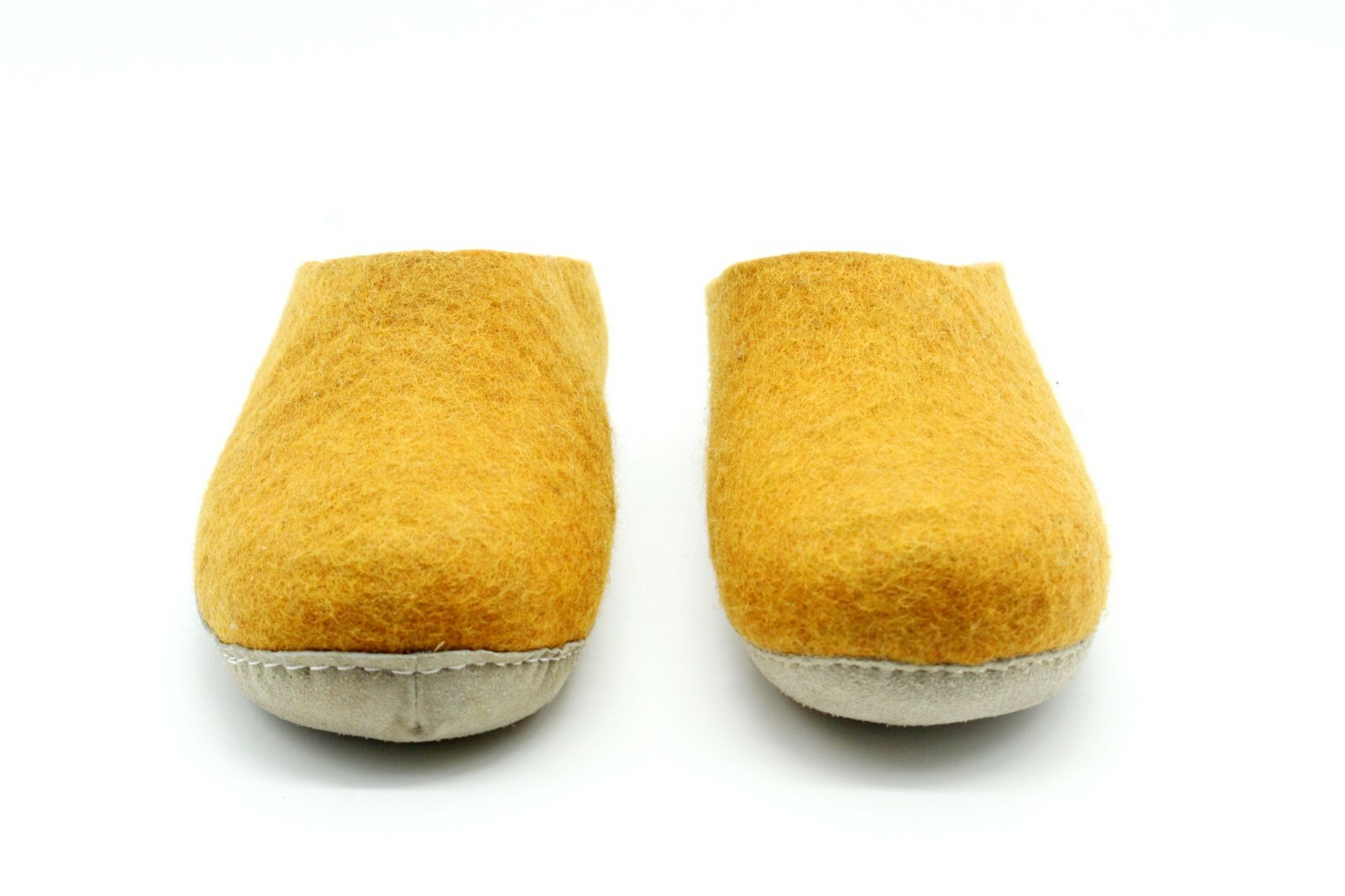 PANTOFOLA D’ORO Ciabatta in lana giallo limone Pantofola in feltro da interno Pantofola resistente e leggera