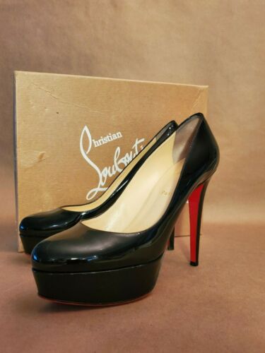 Authentic Christian Louboutin Bianca Black 120 Patent calf Leather size 11/41