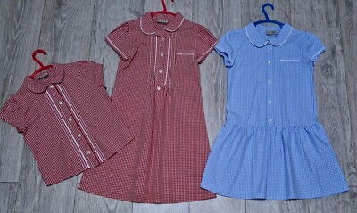 Mädchen Next Gingham Schulpaket 8-9 Jahre Kleid Shirt