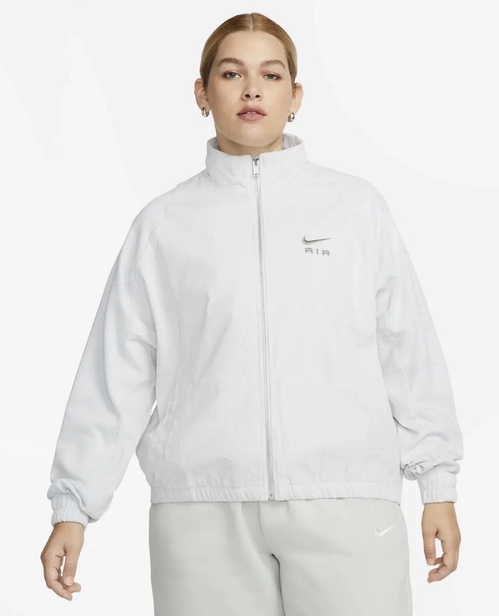 Nike Women's Air Corduroy Fleece Full-Zip Jacket 'Grey' - Size