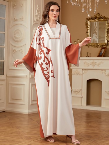 Elegant Kaftan Evening Party Dress Women Muslim Loose Abaya Dubai Long Robes New - Picture 7 of 12