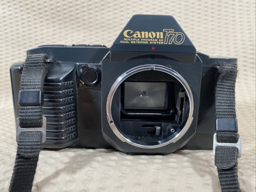 ***For Parts/Not Working*** Canon T70 Camera SLR 35mm Film Body & Original Strap - Picture 2 of 17