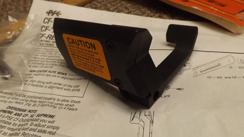 NEW PSE CF Fixed Arrow Rest  Plate 2363 LH Flite Series Bow - Image 3 of 4