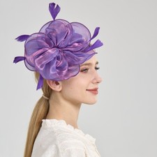 Fascinator Hats for Women Vintage Kentucky Derby Weddings Church Headpieces New