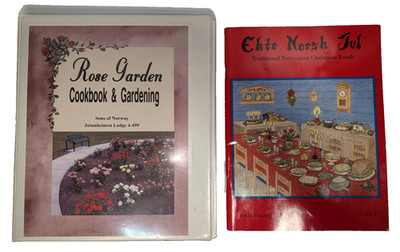 Sons of Norway 4-499 Rose Garden Cookbook Billings, MT + Christmas Cookbook