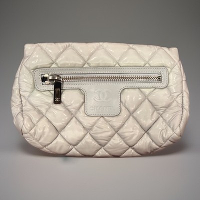 CHANEL   Bag Accessory Coco Cocoon Bag Clutch Bag Pouch Nylon, Greens