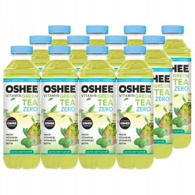 5901783951082 OSHEE Vitamin Green Tea ZERO kaktus - mięta 555 ml x 12 sztuk ZEST