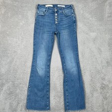 Pilcro and the Letterpress Anthropologie High Rise Skinny Bootcut Jeans Blue 26