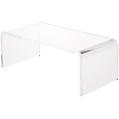 Plymor Clear Acrylic Rectangular Display Riser, 3'' H x 8'' W x 4'' D (1/4'' thick)