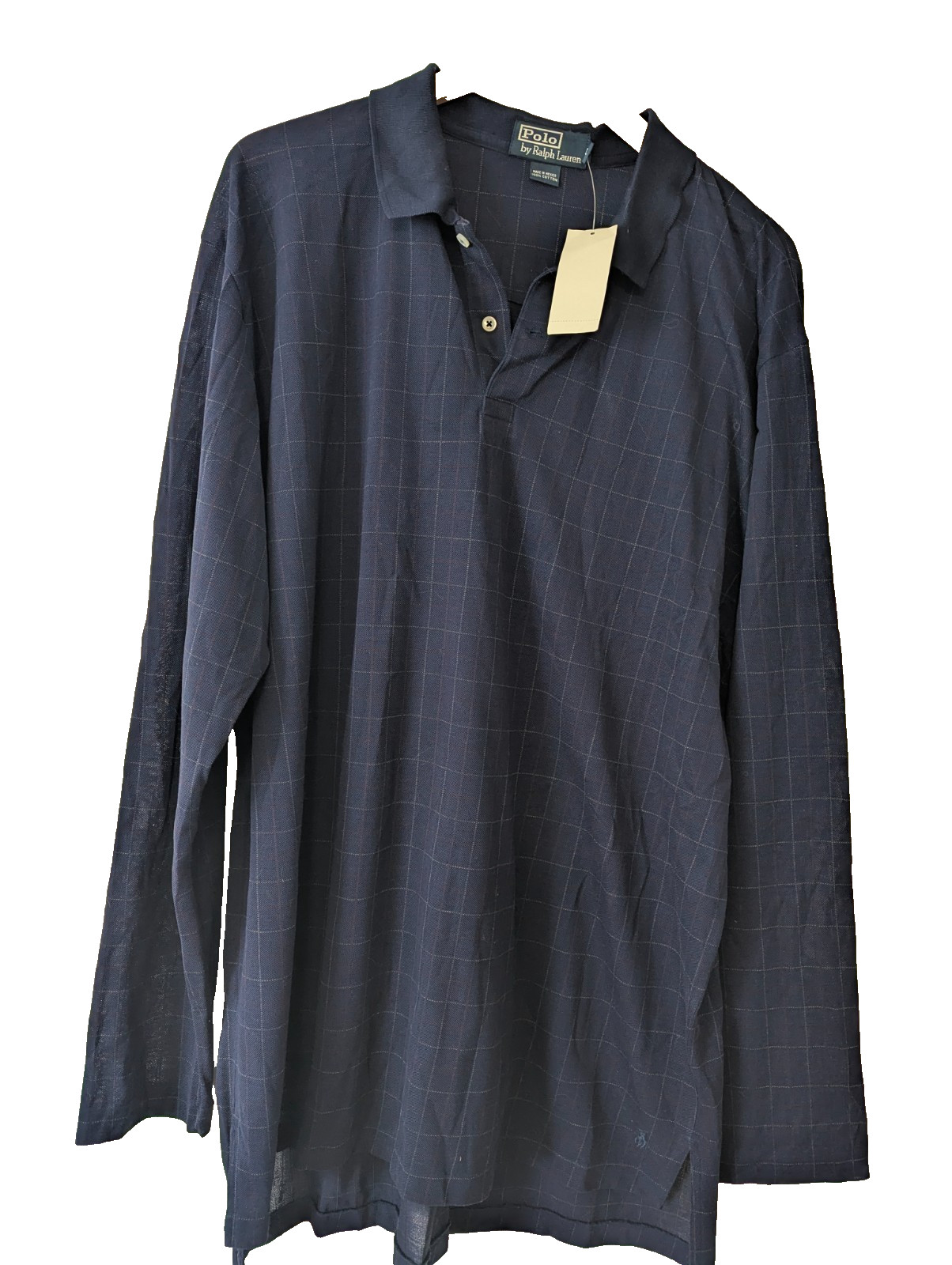 VTG Polo Ralph Lauren Shirt Mens XL Light Breezy Cotton Blue Plaid New