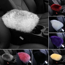 Winter Warm Fur Plush Car Armrest Box Cover Mat Soft Furry Pad Cushion Universal