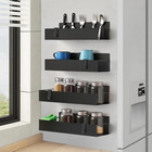 4-Pack Strong Magnetic Metal Spice Rack Organizer for Refrigerator & Oven - Rust