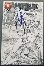 WITCHBLADE: Shades of Grey, RARE B&W Sketch Cvr SIGNED Segovia & Basaldua, NM+