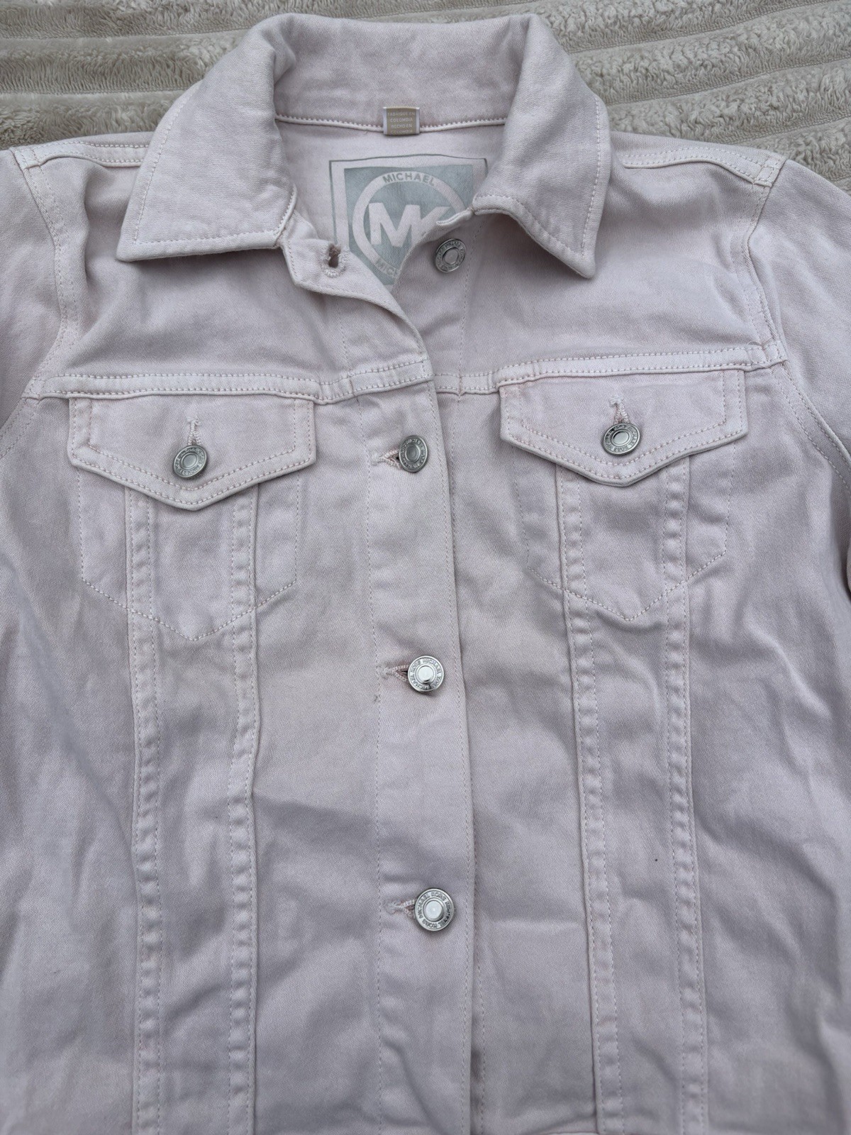 MICHAEL KORS Basic Button Front Denim Jacket Blos… - image 6