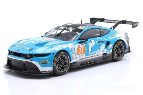 Miniature Ford Mustang GT3 IXO 1/18 au Mans 2024 Proton Competition