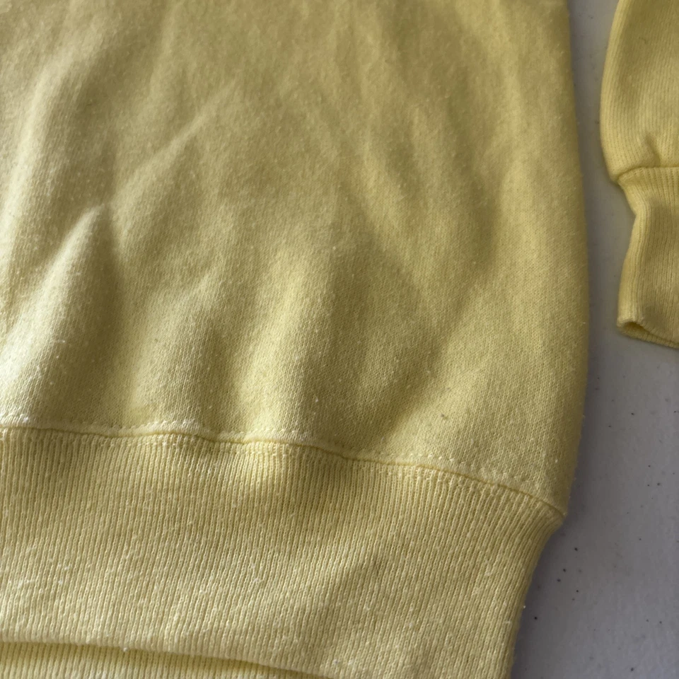 Sudadera suéter vintage Lee Sturdy Sweats años 80 juvenil mediana amarilla verde azulado Foto 2 de 4