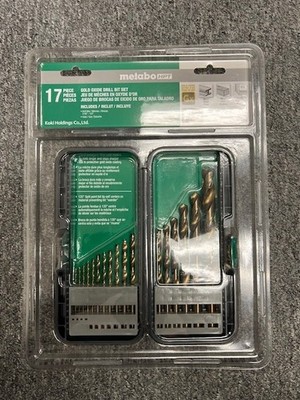 NEW Metabo HPT 115136M Gold Oxide Twist Drill Bit Set - 17 Piece