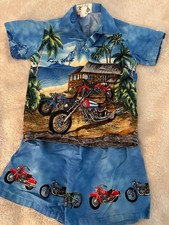TODDLER BOYS HAWAIIAN PRINT SHORTS OUTFIT  probably size 2